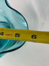 Load image into Gallery viewer, Vase, Aqua Green Crackle Handblown, Bischoff