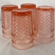 Load image into Gallery viewer, Glass, 10 oz Flat Tumbler, Set of Two, Pink, Anchor Hocking Miss America