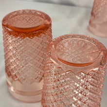 Load image into Gallery viewer, Glass, 10 oz Flat Tumbler, Set of Two, Pink, Anchor Hocking Miss America