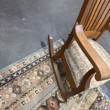 Load image into Gallery viewer, Tiger Oak Upholstered Rocking Chair