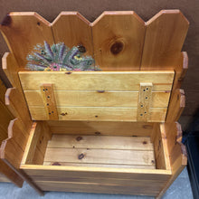 Load image into Gallery viewer, Pine Storage Benches With Painted Scene
