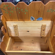 Load image into Gallery viewer, Pine Storage Benches With Painted Scene