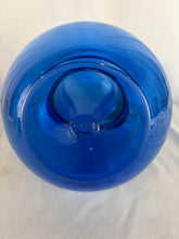Load image into Gallery viewer, Lovely Pitcher, 1950s Bischoff, Blue with Clear Handle Hand Blown