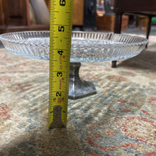 Load image into Gallery viewer, Telaflora Cake Plate W/ Silver Plated Pedestal