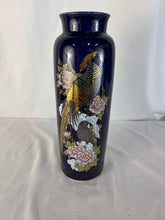 Load image into Gallery viewer, Beautiful Decorative Kutani Cobalt Blue Vase with Pheasant