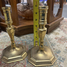 Load image into Gallery viewer, Set Of 2 Hampton Brass Candlesticks