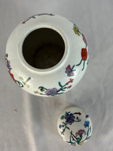 Load image into Gallery viewer, Ginger Jar, Hand Painted Chinese Porcelain, White with Flowers, Decoration Only
