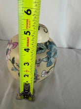 Load image into Gallery viewer, Ginger Jar, Hand Painted Chinese Porcelain, Cream with Flowers, Decoration Only