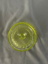 Load image into Gallery viewer, Compote, Yellow Vaseline Glass, Central Glass No 775, 1885-1891 Block and Diamond