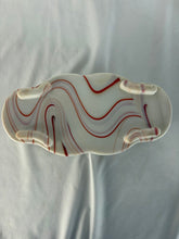 Load image into Gallery viewer, Beautiful Akro Agate Planter, Cream and Red Slag Glass