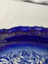 Load image into Gallery viewer, Platter, Antique Flow Blue, Marked France, Turkeys