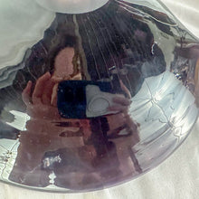 Load image into Gallery viewer, Vintage Murano Purple Glass with Brown Metallic Sparkles & Turquoise Swirl Crimped Bowl