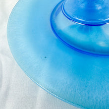 Load image into Gallery viewer, Vintage Fenton Celeste Blue Stretch Sherbet Cup and Cake Plate Set