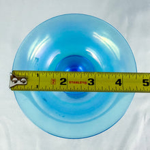 Load image into Gallery viewer, Vintage Fenton Celeste Blue Stretch Sherbet Cup and Cake Plate Set