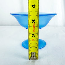Load image into Gallery viewer, Vintage Fenton Celeste Blue Stretch Sherbet Cup and Cake Plate Set