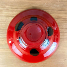 Load image into Gallery viewer, Vintage Murano Italy Style Orange-Red Black Dot Art Glass Bowl