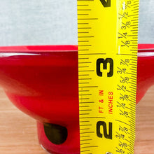 Load image into Gallery viewer, Vintage Murano Italy Style Orange-Red Black Dot Art Glass Bowl