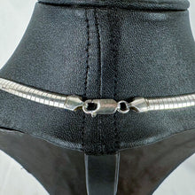 Load image into Gallery viewer, Vintage Sterling Silver Solid Flat Chain Necklace