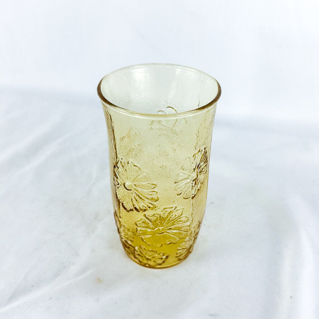 【ヴィンテージ】Anchor Hocking アンバーガラス Vintage Anchor Hocking 10 oz. Amber Daisy Glass – Standpipe Antiques