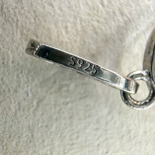 Load image into Gallery viewer, Vintage Sterling Silver & Cubic Zirconia Heart Pendant Necklace