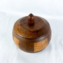 Load image into Gallery viewer, Vintage Hand-Turned Wooden Lidded Bowl