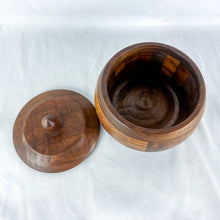 Load image into Gallery viewer, Vintage Hand-Turned Wooden Lidded Bowl