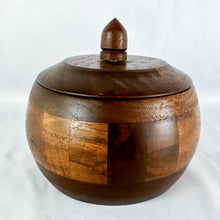 Load image into Gallery viewer, Vintage Hand-Turned Wooden Lidded Bowl