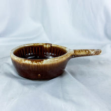 Load image into Gallery viewer, Vintage McCoy #874 Brown Drip Glaze Mini Skillet Serving Bowl