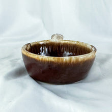 Load image into Gallery viewer, Vintage McCoy #874 Brown Drip Glaze Mini Skillet Serving Bowl