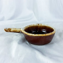 Load image into Gallery viewer, Vintage McCoy #874 Brown Drip Glaze Mini Skillet Serving Bowl