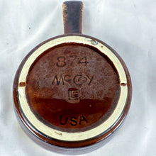 Load image into Gallery viewer, Vintage McCoy #874 Brown Drip Glaze Mini Skillet Serving Bowl