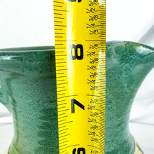 Load image into Gallery viewer, 1989 Teal & Beige Stoneware Barn Pitcher by Eugene Winton