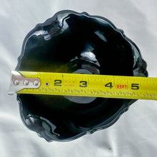 Load image into Gallery viewer, 1930s L.E. Smith Black Glass Tripod Bowl