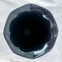 Load image into Gallery viewer, Vintage Black Amethyst Double Roman Handle Footed Glass Vase