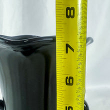 Load image into Gallery viewer, Vintage Black Amethyst Double Roman Handle Footed Glass Vase