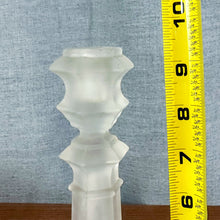 Load image into Gallery viewer, Antique Val St. Lambert Frosted Glass Candlesticks and Console Bowl Set