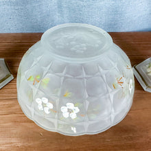 Load image into Gallery viewer, Antique Val St. Lambert Frosted Glass Candlesticks and Console Bowl Set