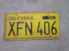 Load image into Gallery viewer, 1956 California XFN-406 Automobile License Plate Tag