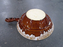 Load image into Gallery viewer, Vintage Brown Drip Glaze Handled Bowl