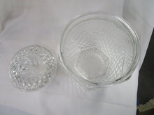 Load image into Gallery viewer, Vintage Cut Glass Diamond Pattern Biscuit Cookie Jar