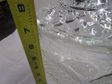 Load image into Gallery viewer, Vintage Cut Glass Diamond Pattern Biscuit Cookie Jar