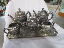 Load image into Gallery viewer, Mermod Jaccard & Co. Pineapple Silverplate Coffee and Tea Set with Tray