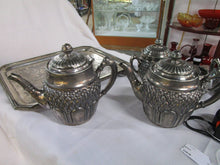 Load image into Gallery viewer, Mermod Jaccard & Co. Pineapple Silverplate Coffee and Tea Set with Tray
