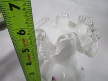 Load image into Gallery viewer, Fenton Silvercrest Violets In The Snow Small Vase