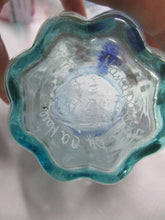 Load image into Gallery viewer, Fenton Handpainted Artist Signed Aqua and Cobalt Blue Floral Small Pitcher