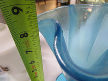 Load image into Gallery viewer, Vintage Fenton Celeste Blue Stretch Glass Pedestal Vase
