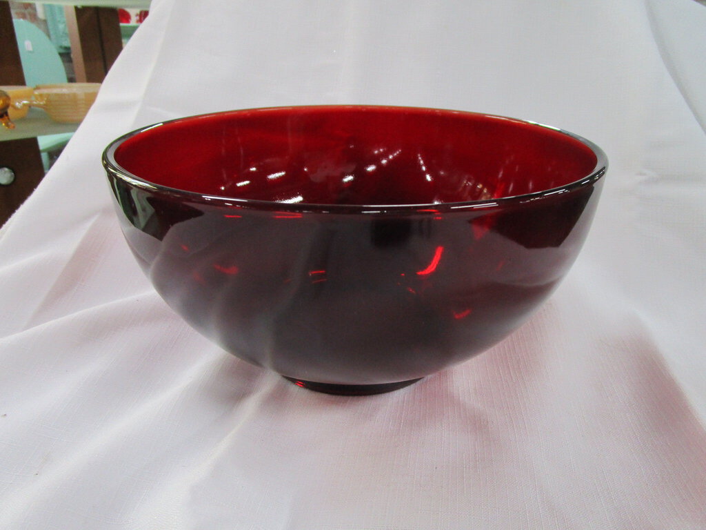 Vintage Ruby Red Glass Mixing Decor Bowl – Standpipe Antiques