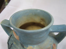 Load image into Gallery viewer, Vintage Roseville Pottery 180-6 Blue Magnolia Double Handled Urn Vase