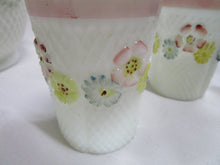 Load image into Gallery viewer, Antique Hobnail Milk Glass Cosmos Pitcher and Three Tumblers Set