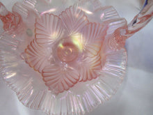 Load image into Gallery viewer, Fenton Pink Opalescent Leaf Pattern Glass Basket